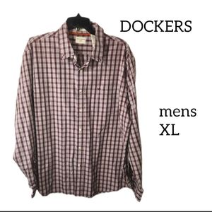 DOCKERS MENS LONG SLEEVES BUTTON DOWN SHIRT SIZE XL